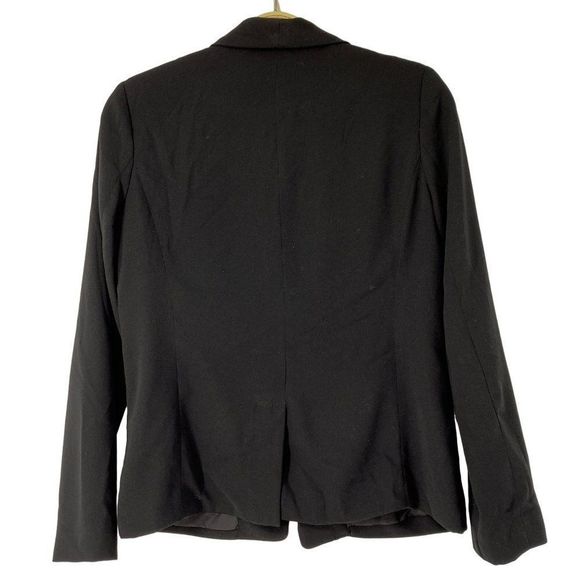 Womens Forever 21 Black Tuxedo Jacket Size M Jr Shawl Collar S/M Fitted 5071 - Picture 3 of 6